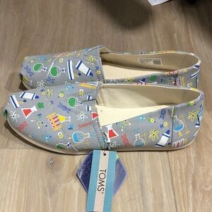 TOMS Women's Gray Alpargata Glow in the Dark Science Lab Sneakers- New Unworn
